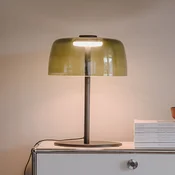 LEDS-C4 LED namizna svetilka Levels, O 32 cm, zelena, steklo, CCT - Dnevna soba/jedilnica - zeleno-transparentna, črna
