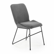 Halmar Jedilni stol K454 - sivo/črn