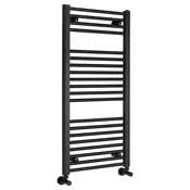 AQUALINE Elegantno Mat Črno Otopno Telo z Bočnim Priključkom 450x960mm