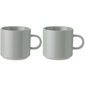 Šalčka za kavo, 200 ml, set 2 kosov, svetlo siva, lončevina, Stelton