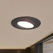 Prios LED vgradna svetilka Shima, črna, 9 W, 3000K, z možnostjo zatemnitve - Dnevna soba/jedilnica - Sodobni - Aluminij
