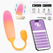 InToYou App Series NexEgg Motion Vibrating Egg with Thrusting App Orange-Pink