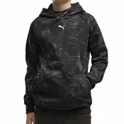 Puma duks za decake, crni sa printom
