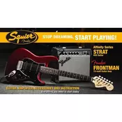 FENDER SQ Affinity Seriesâ„c StratocasterÂ® HSS with Fender FrontmanÂ® 15G Amp, Cand