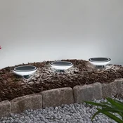 Lindby Smart LED luči za osvetlitev tal Thalas, CCT ,RGB, Tuya, 3 enote - Sodobni - črna, opal - Plastika
