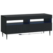 vidaXL LED TV omarica Črna Inženirski les