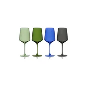 Viski komplet kozarcev na peclju za vino iz barvanega stekla 650 ml