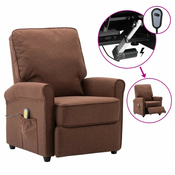 Elektricna masažna fotelja od tkanine smeda