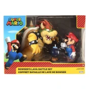 Action Figure World of Nintendo - Super Mario - Mario vs. Bowser Lava Battle (3-pack)