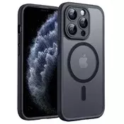 Hibridni ovitek PureFrost MagSafe za iPhone 11 Pro Max - black