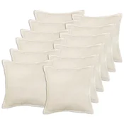 vidaXL Prevleka za blazino 12 pcs HOUTEN Krem 50 x 50 cm Bouclé