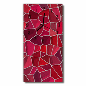 tulup.si Steklena navpična ura Red vzorec grafika 30x60 cm