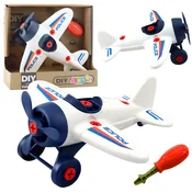 slomart Policijski letalo LEAN TOYS DIY za sestavljanje s šravferjem