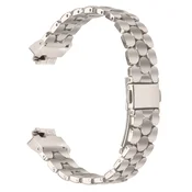 INF Eleganten srebrn nerjaveče jeklen biserni zapestnica, združljiv s Fitbit Inspire/Inspire 2/Inspire HR Starlight, (5000116383)