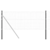 Stup za ogradu 12 pcs Siva 110 cm Celik s praškastim premazom