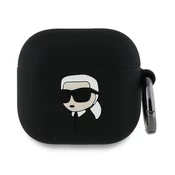 Karl Lagerfeld ETUI KARL LAGERFELD ZA AIRPODS 4 SILIKON ČRNA 3D, (21974950)