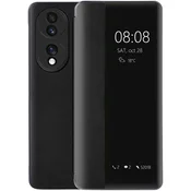 GS Ovitek za Honor 70 5G s stranskim preklopom, črn