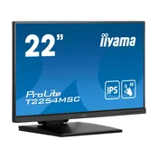 iiyama ProLite T2254MSC-B1AG računalniški monitor 54,6 cm (21.5) 1920 x 1080 slikovnih pik Full HD LED Zaslon na dotik Črna