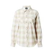 Ladies Turnup Checked Flanell Shirt whitesand/lighttaupe