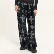 Cropp - Pantalone s printom - CRNO