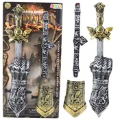 slomart LEAN TOYS Viteški set Gladiator: meč, ščitniki za roke in pas