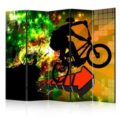 artgeist Paravan Bicycle Tricks I, 5-Delni, Dvostranski