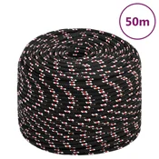 Vidaxl Vrv za čoln bela 8 mm 50 m polipropilen