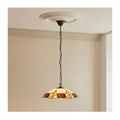 Endon 112197 - Luster na lancu Tiffany INGRAM 1xE27/60W/230V precnik 45 cm