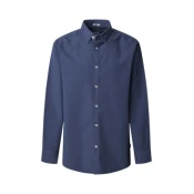 Pepe Jeans za moške. PM308274 Phil modra srajca (S), Priložnostno, Bombaž, Dolg rokav, Trajnostni
