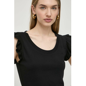 Majica kratkih rukava Silvian Heach za žene, boja: crna