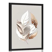 Plakat minimalistični bakreni listi - 20x30 no frame