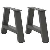 vidaXL Noge za klubsko mizico v obliki črke A, 2 kosa, antracitne, 30 x (30-31) cm, jeklo