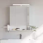 Songmics Kopalniška omarica 3 vrata 165x70x75 cm bela