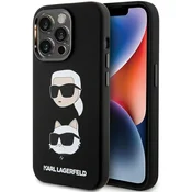 Karl Lagerfeld Karl Lagerfeld Silikonsko ohišje Karl & Choupette Heads - iPhone 15 Pro Max (črno)