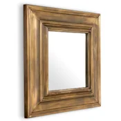 Casa Padrino luxury stainless steel wall mirror vintage brass 100 x 13 x H. 100 cm - Square living room mirror - Living room mirror - Bedroom mirror - Wardrobe mirror - Luxury furniture