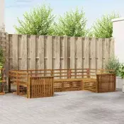 Set vanjskih sofa 6 kom. Prirodna Cvrsto drvo akacije