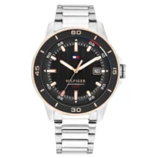 Tommy Hilfiger Muški kvarcni sat, Crno-srebrne boje