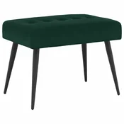 Vidaxl Klop s gumbnim oblazinjenjem Temno zelena 60 x 40 x 45 cm Žamet