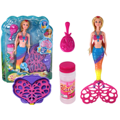 Dječja lutka Rainbow sirena s čarobnim repom i mjehurićima od sapunice