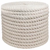 Vidaxl Vrv iz jute 20 Bela 100% Tossa jute