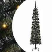 Vidaxl Umestno božično drevo Zelena 210 cm PVC, plastika in jeklo