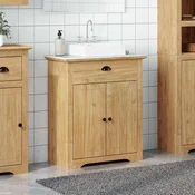 Kupaonski ormar s pohranom BODO Medeno smeda 70 x 35 x 80 cm