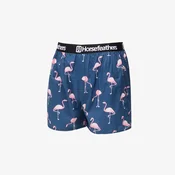 Bokserice Horsefeathers Frazier Boxer Shorts Blue/ Flamingos Print XL