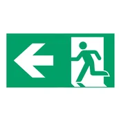 B-Safety Znak za izhod v sili tipa C za L-LUX Standard Eco - bela, zelena - Plastika