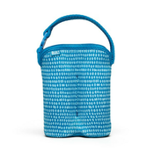 BUILT Bottle Buddy z dvema držaloma za vrečke za steklenice (Dribble Dots Blue)