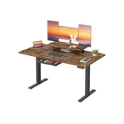 Songmics Višinasto nastavljiva pisalna miza 140x70x72-120 cm rjava