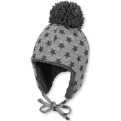 Zimska kapa šubara Sterntaler - 55 cm, 4-7 godina, siva sa zvijezdama
