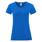 Blue Iconic womens t-shirt in combed cotton Fruit of the Loom