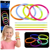 slomart Set 5 svetlečih zapestnic LEAN TOYS, neonske