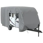Vidaxl Prevleka za prikolico siva 670x250x220 cm netkana tkanina